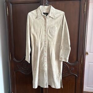 Vintage 90’s Brandon Thomas Tan Suede Leather Western Dress size 12